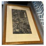 34 1/2ï¿½x 21 1/2ï¿½ matted  framed picture M Mather