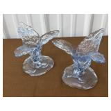 Cambridge pair of blue Everglade candle holders