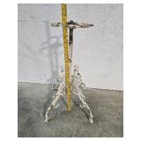 Iron umbrella holder lion heads