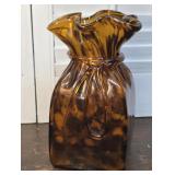 Tortoise art glass gift package vase