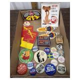 Vintage pins and automotive items