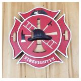 Firefighter Memorial Plaque Maltese Cross Wall
