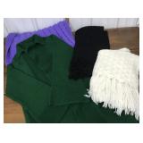 Sweater, scarves, shawl *some staining