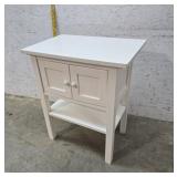 2 Door White End Table 24"16"28"