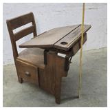 1 Drawer Oak School Desk