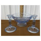 Cambridge Moonlight Blue Rams head  console set