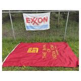 2 advertising flags - Exxon approx. 35x 56 and