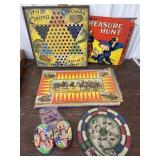 Vintage tin Brownie Auto race game, mini paper