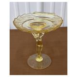 Cambridge yellow nude stem compote *arm
