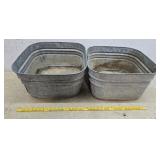 2 Galvanized Wash Tubs