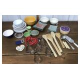 Bowls, cookie cutters, Pampered Chef wooden