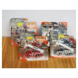 4 pc Working Rigs Sealed Matchbox Fire Trucks