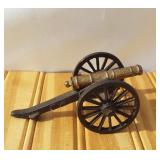 Vintage Cast Iron & Brass Toy Cannon
