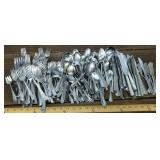 Large lot of assorted clean flatware