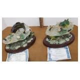2 Fish Statues And Certificate Of Authenticity