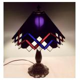 Mission Style Stained Glass Lamp (modern)