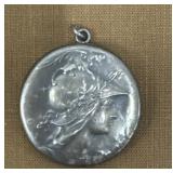 Stamped Sterling Art Nouveau locket