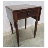 Cherry 1 drawer drop leaf stand 38"20"29"
