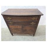 Oak 2 drawer 2 door wash stand 32"17"31"