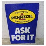 Pennzoil 2 sided sign 24"36"