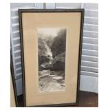 View of rainbow falls and pools Watkins Glen by