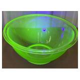 Hocking Glass Co. Large mixing bowl green glow