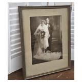 1930s Framed Wedding Photo
