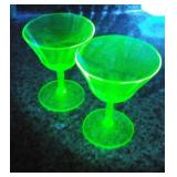 Pair of Green UV Glow Depression Glasses