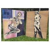 2pcs Local artist, Rita Williams, Vestal NY mixed