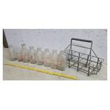 Milk bottles with carrier