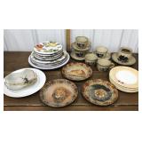 Plates, cups & saucers, bowls