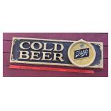 Vintage Schlitz Cold Beer Plastic Sign