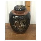 Vintage Japanese ginger jar w/ lid