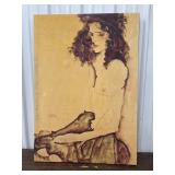 Large print on canvas Artist Egon Schiele approx.