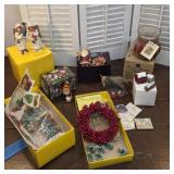 Box Christmas - old world glass fox, angels,