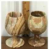 Beautiful pair of onyx cups