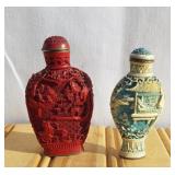 2 Vintage Chinese Snuff Bottles