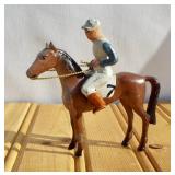 Hubley (?) Cast Iron Horse with Jockey