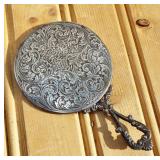 800 Silver Small Mirror.-Cracked mirror, and also
