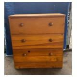Pine 3 Drawer Dresser 28ï¿½ Tall