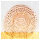 Pink Depression Glass Advertising Plate