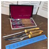 Set Hull knives & Parker carving set