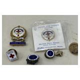 Religious pins - Red Cross, Methodist and crosses