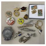 Tie clips/tacks, money clip and pins *some GF