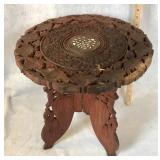 Beautiful carved wood plant stand *some