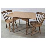 Drop leaf table, 2 chairs 42"30"30"