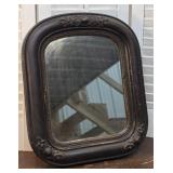 Early shaving mirror with wavy glass & original