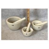 Coors USA porcelain mortar & pestle set *1 repair