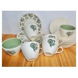 Vintage Taylor Smith Rooster Cups, Saucers & Cake