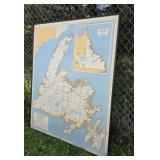 Large beautiful Newfoundland wall map - aprx